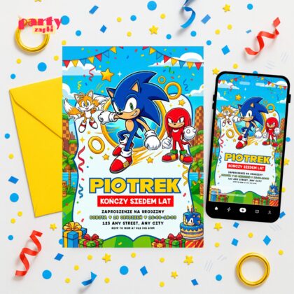 sonic 16 zaproszenie na urodziny