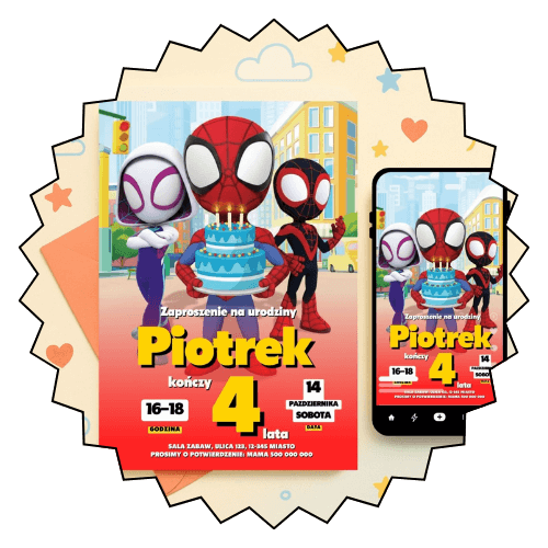 spidey zaproszenia - kategoria