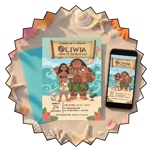 vaiana zaproszenia - kategoria