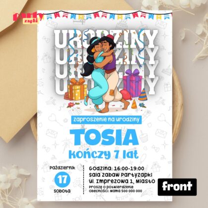 alladyn 01 zaproszenie na urodziny partyzapki 01