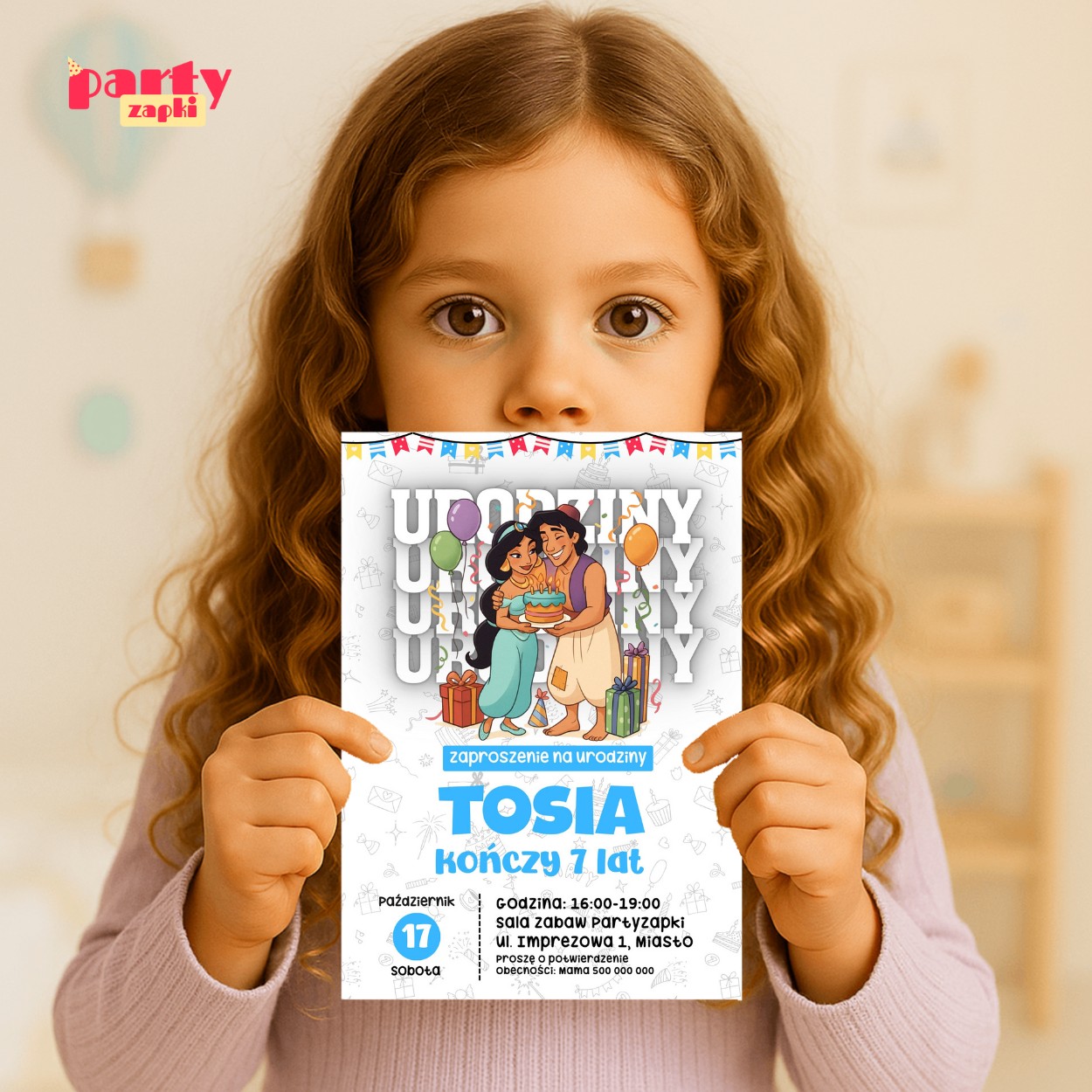 alladyn 02 zaproszenie na urodziny partyzapki 03