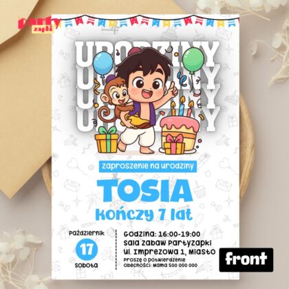 alladyn 04 zaproszenie na urodziny partyzapki 01