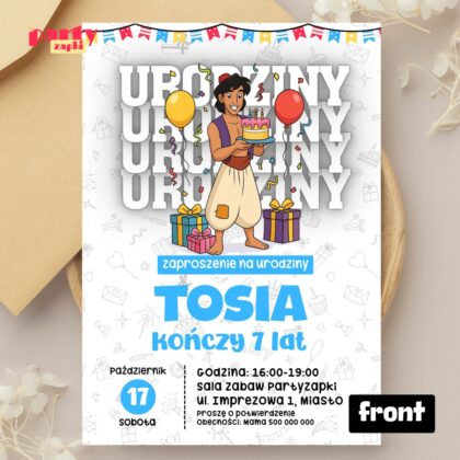 alladyn 05 zaproszenie na urodziny partyzapki 01
