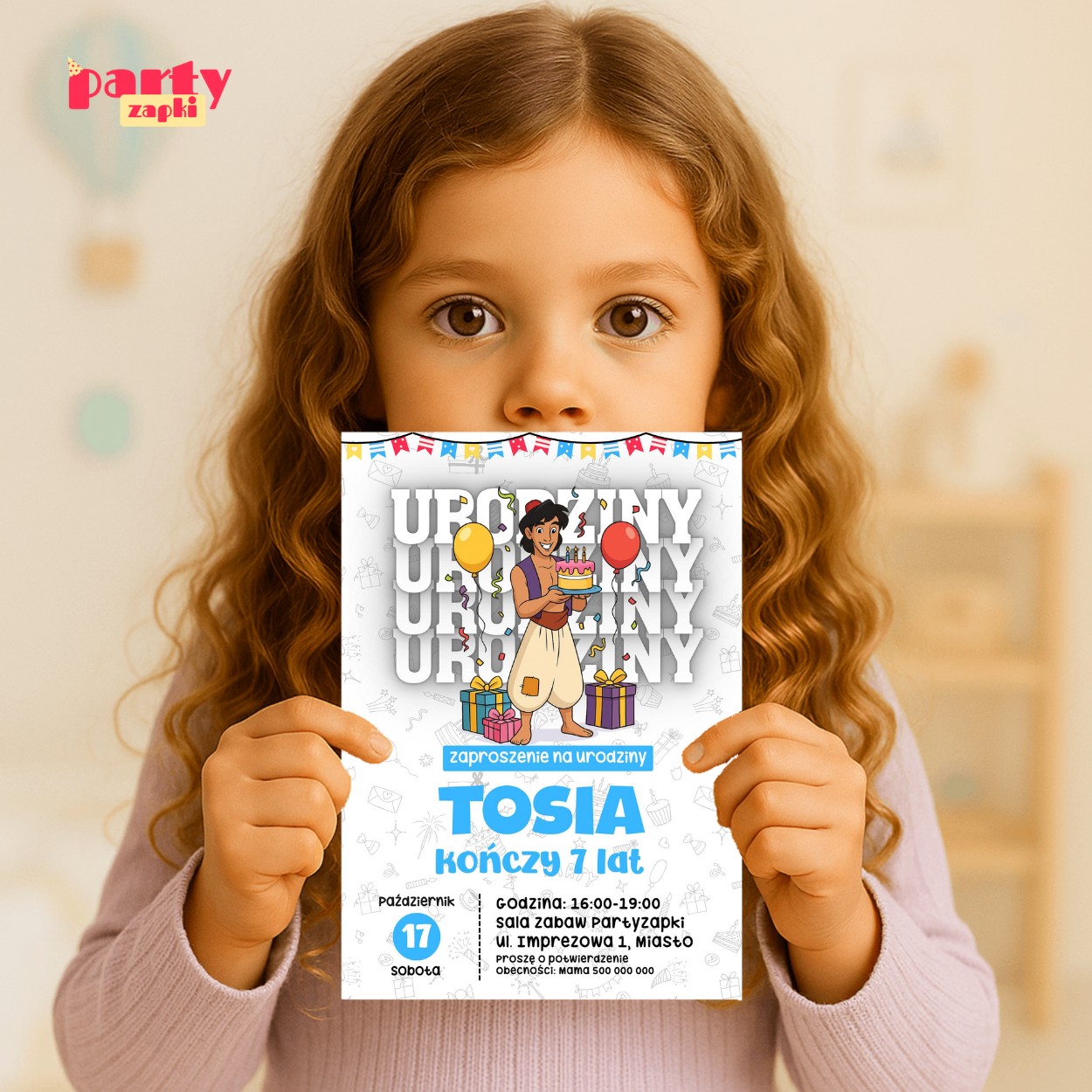 alladyn 05 zaproszenie na urodziny partyzapki 03