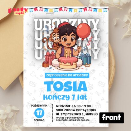alladyn 07 zaproszenie na urodziny partyzapki 01