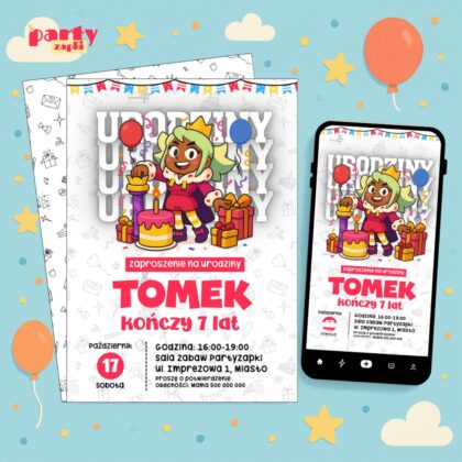 brawl stars 03 zaproszenie na urodziny partyzapki