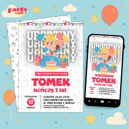 brawl stars 08 zaproszenie na urodziny partyzapki