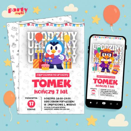 brawl stars 11 zaproszenie na urodziny partyzapki