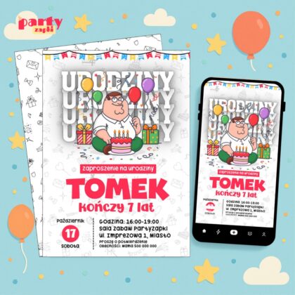 family guy 02 zaproszenie na urodziny partyzapki