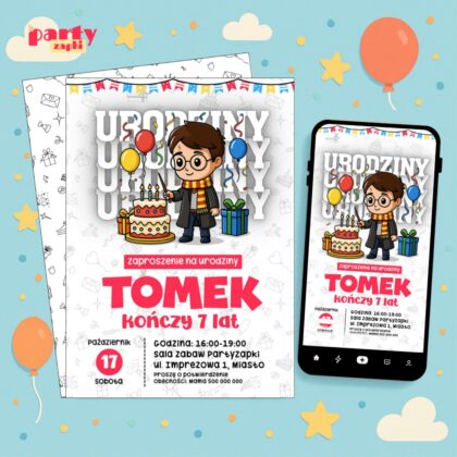 harry potter 01 zaproszenie na urodziny partyzapki