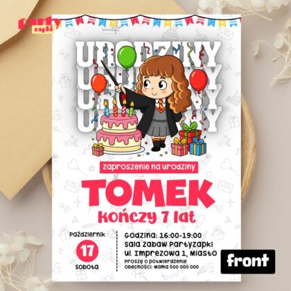 harry potter 03 zaproszenie na urodziny partyzapki 01