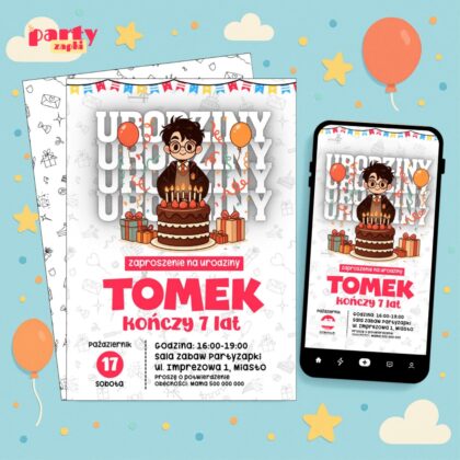 harry potter 04 zaproszenie na urodziny partyzapki