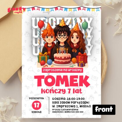 harry potter 05 zaproszenie na urodziny partyzapki 01