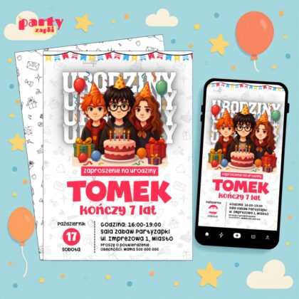 harry potter 05 zaproszenie na urodziny partyzapki