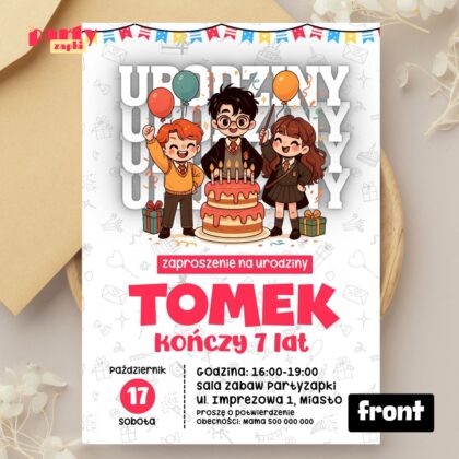 harry potter 06 zaproszenie na urodziny partyzapki 01