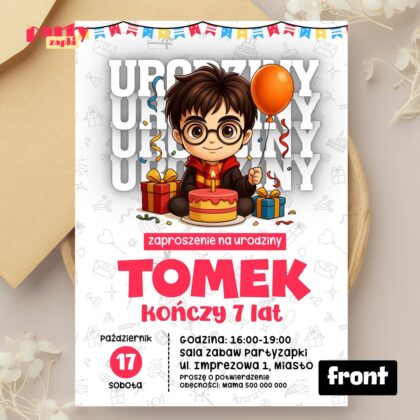 harry potter 08 zaproszenie na urodziny partyzapki 01