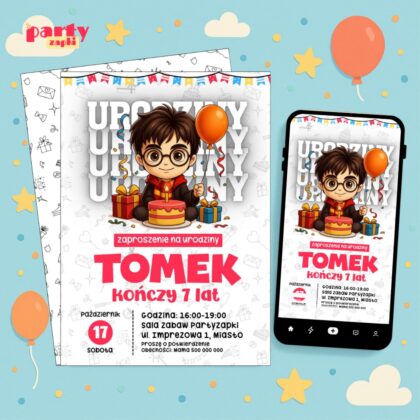 harry potter 08 zaproszenie na urodziny partyzapki