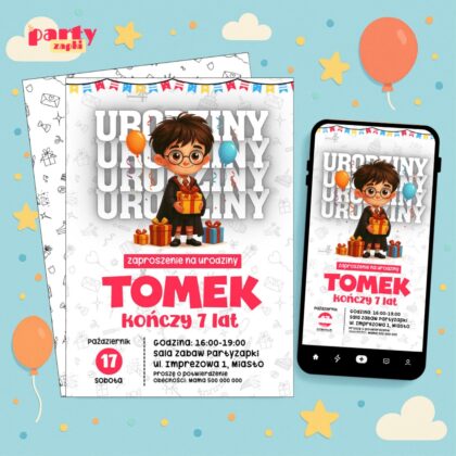 harry potter 09 zaproszenie na urodziny partyzapki