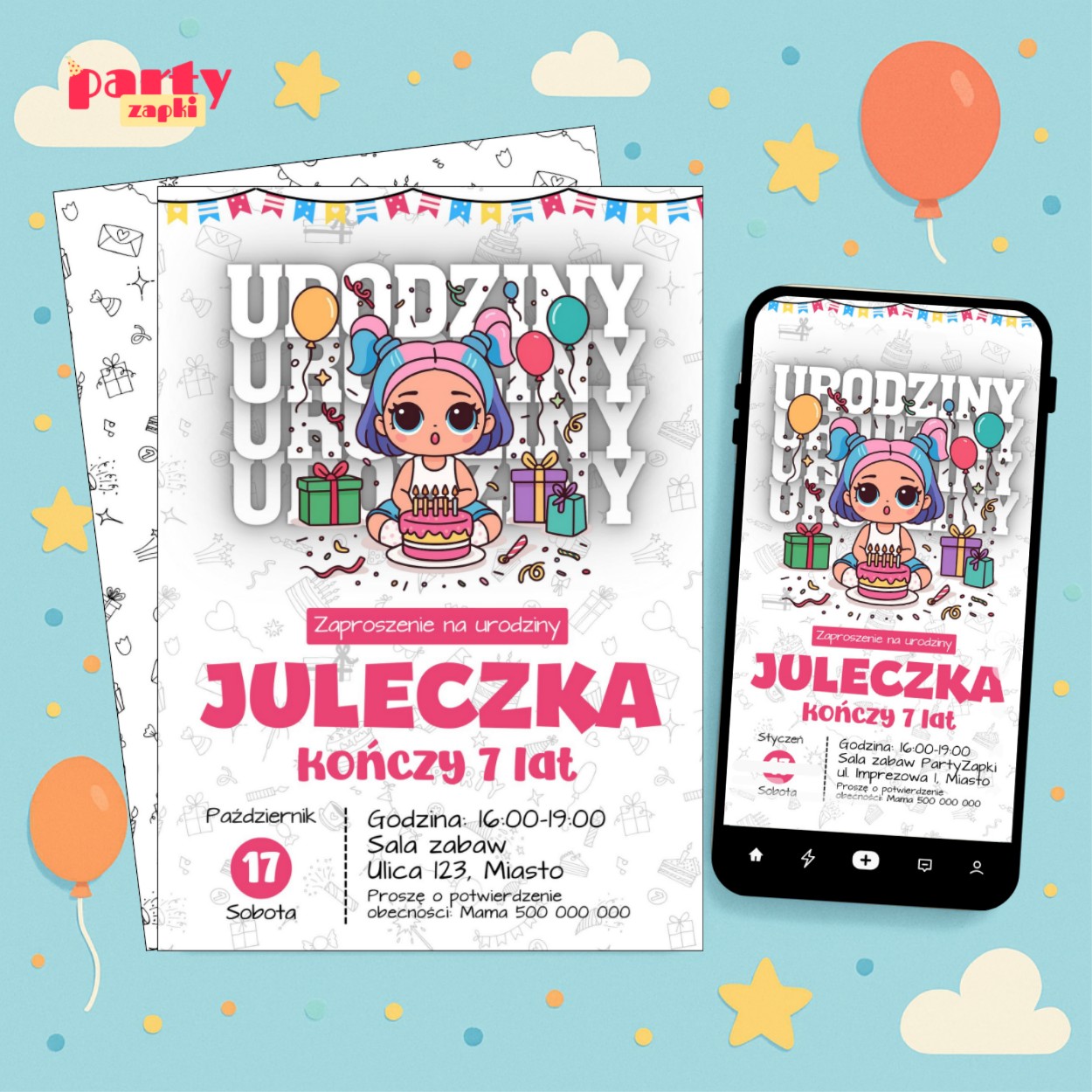 lol surprise 06 zaproszenie na urodziny partyzapki