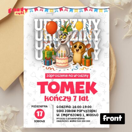 madagascar 02 zaproszenie na urodziny partyzapki 01