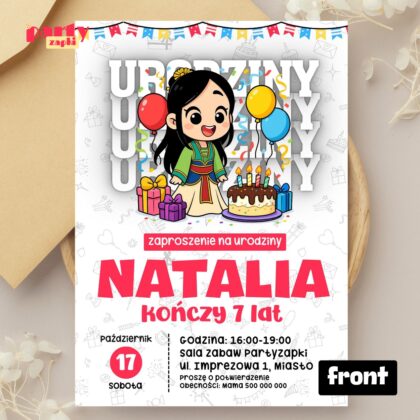 mulan 01 zaproszenie na urodziny partyzapki 01