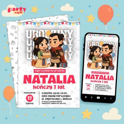 mulan 07 zaproszenie na urodziny partyzapki