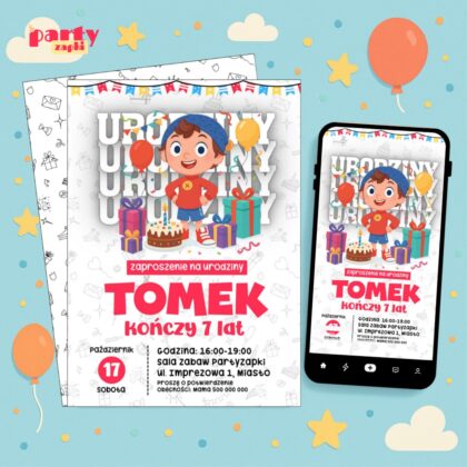 noddy w krainie zabawek 01 zaproszenie na urodziny partyzapki