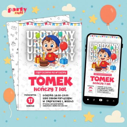 noddy w krainie zabawek 03 zaproszenie na urodziny partyzapki