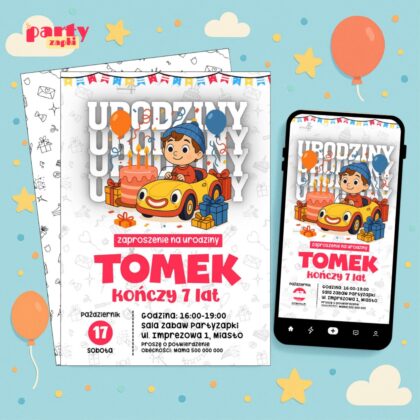 noddy w krainie zabawek 04 zaproszenie na urodziny partyzapki