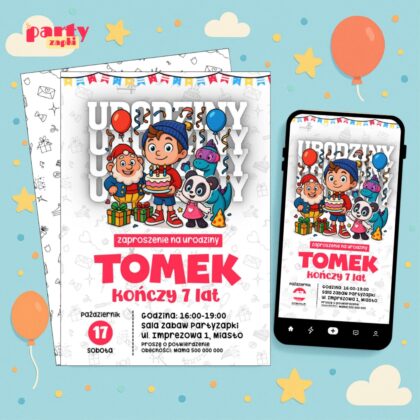 noddy w krainie zabawek 06 zaproszenie na urodziny partyzapki