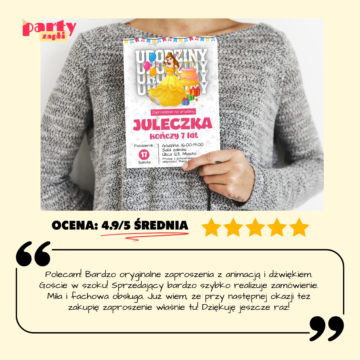 piekna i bestia 01 zaproszenie na urodziny partyzapki 07