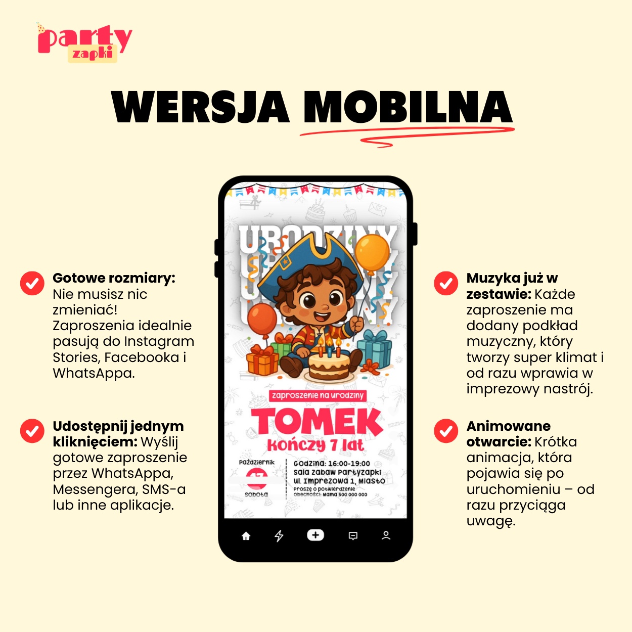 Santiago Z Morz - Zaproszenie na urodziny - Partyzapki