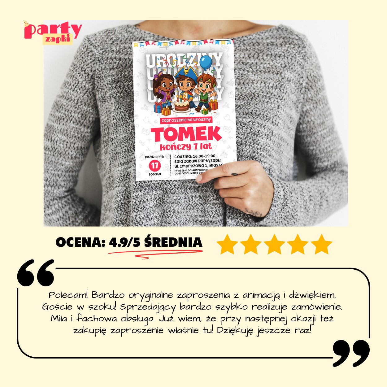 santiago z morz 04 zaproszenie na urodziny partyzapki 07