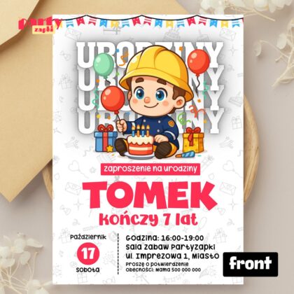 strazak sam 05 zaproszenie na urodziny partyzapki 01