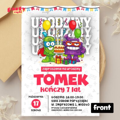 super things 09 zaproszenie na urodziny partyzapki 01