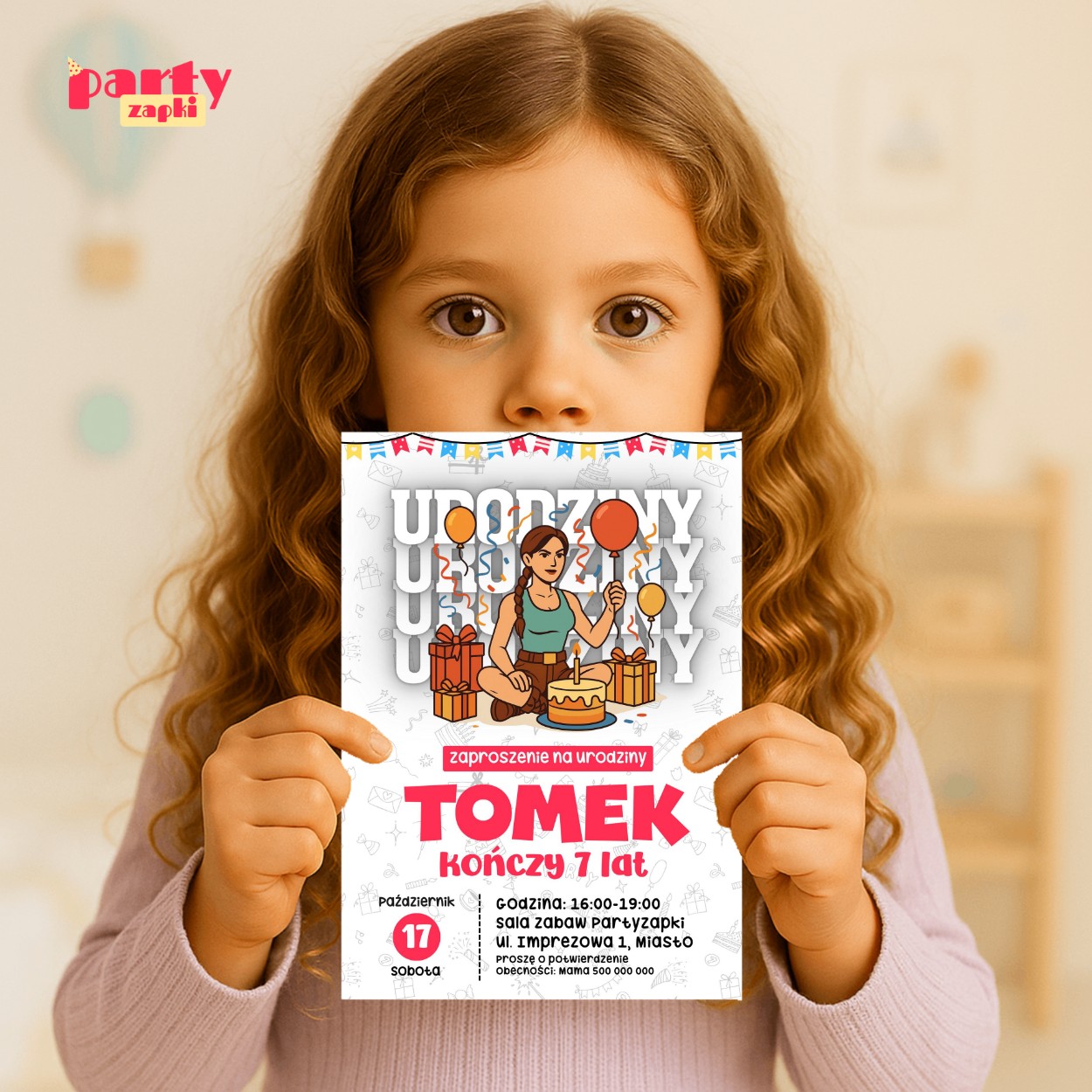 tomb raider 04 zaproszenie na urodziny partyzapki 03