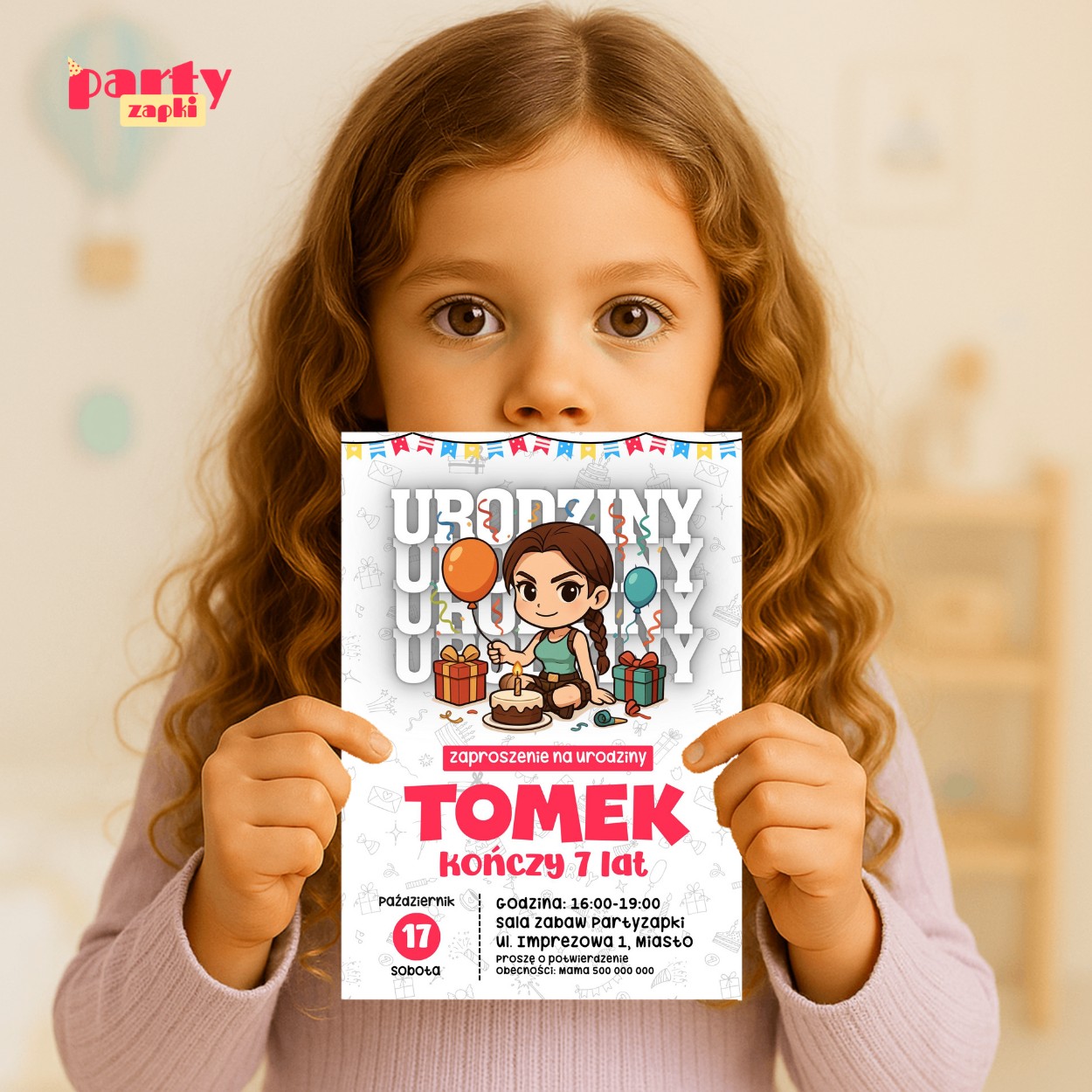 tomb raider 05 zaproszenie na urodziny partyzapki 03