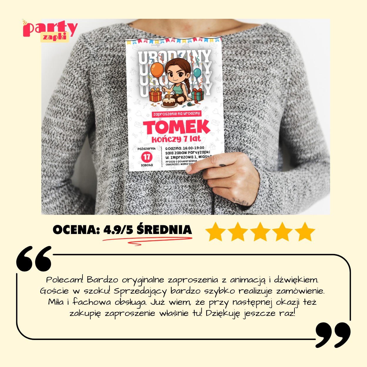 tomb raider 05 zaproszenie na urodziny partyzapki 07