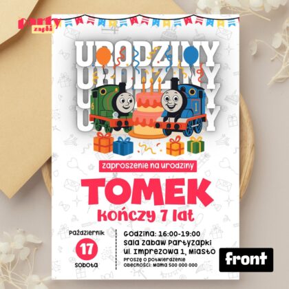 tomek i przyjaciele 03 zaproszenie na urodziny partyzapki 01