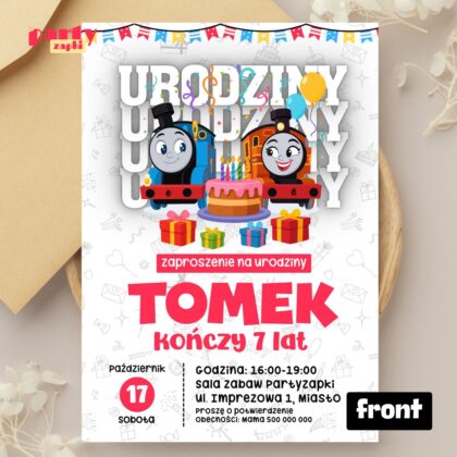 tomek i przyjaciele 04 zaproszenie na urodziny partyzapki 01