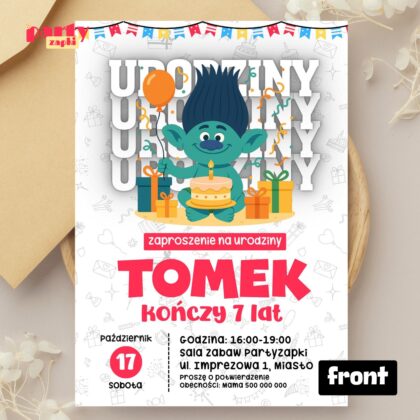 trole 03 zaproszenie na urodziny partyzapki 01