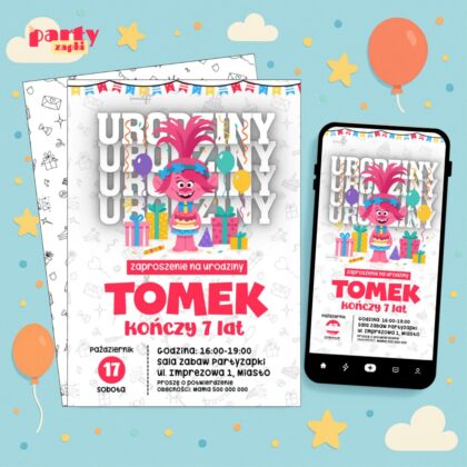 trole 05 zaproszenie na urodziny partyzapki