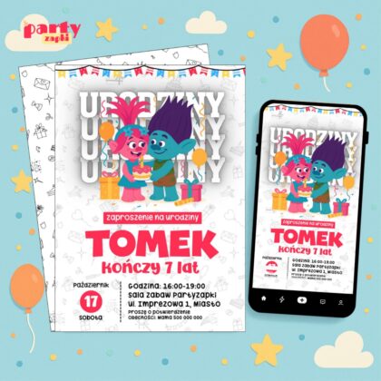 trole 08 zaproszenie na urodziny partyzapki