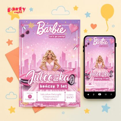 barbie zaproszenie partyzapki 10 1