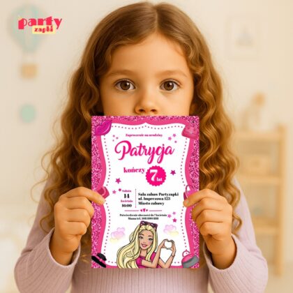 barbie zaproszenie partyzapki 11 4