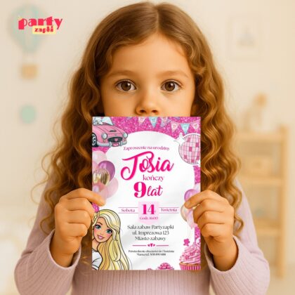barbie zaproszenie partyzapki 12 4