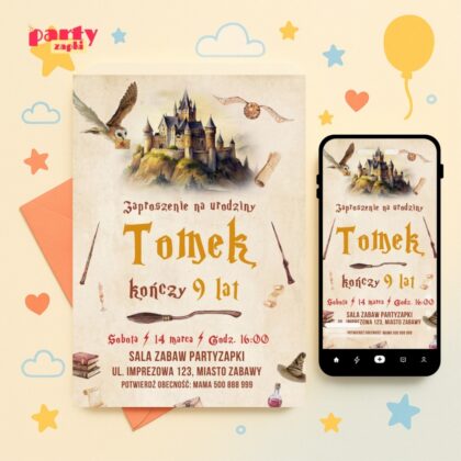 harry potter zaproszenie partyzapki 11 1