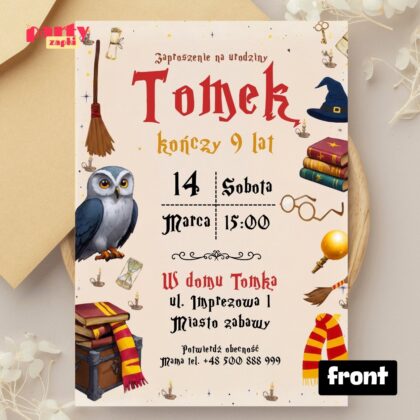 harry potter zaproszenie partyzapki 12 2