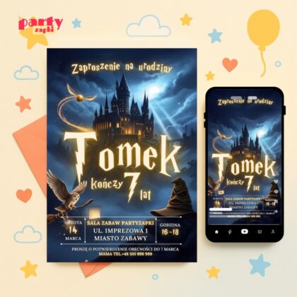 harry potter zaproszenie partyzapki 13 1