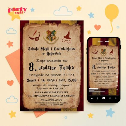 harry potter zaproszenie partyzapki 14 1